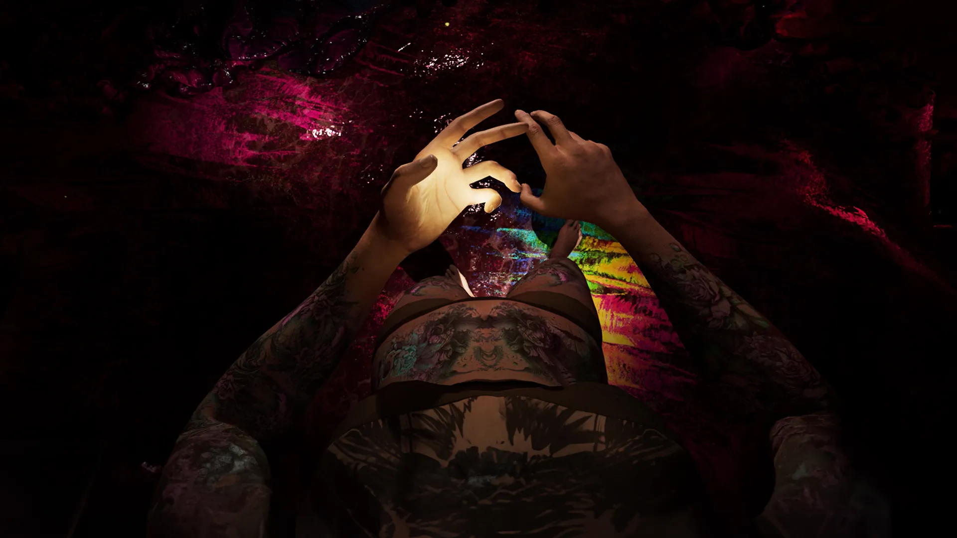 Body of Mine — glowing hands over a tattooed body